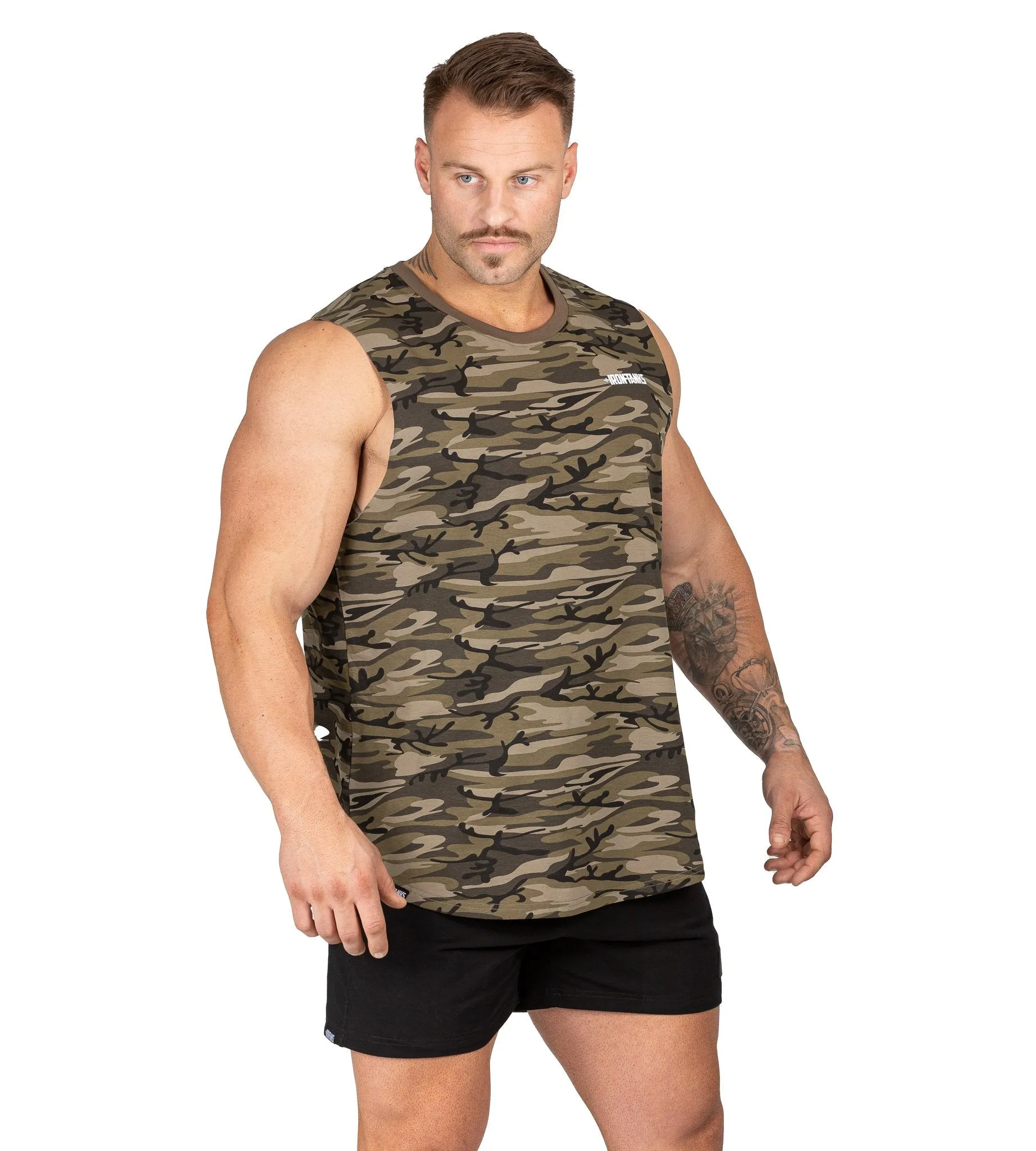 Alpha Muscle Tank II - Woodland Camo