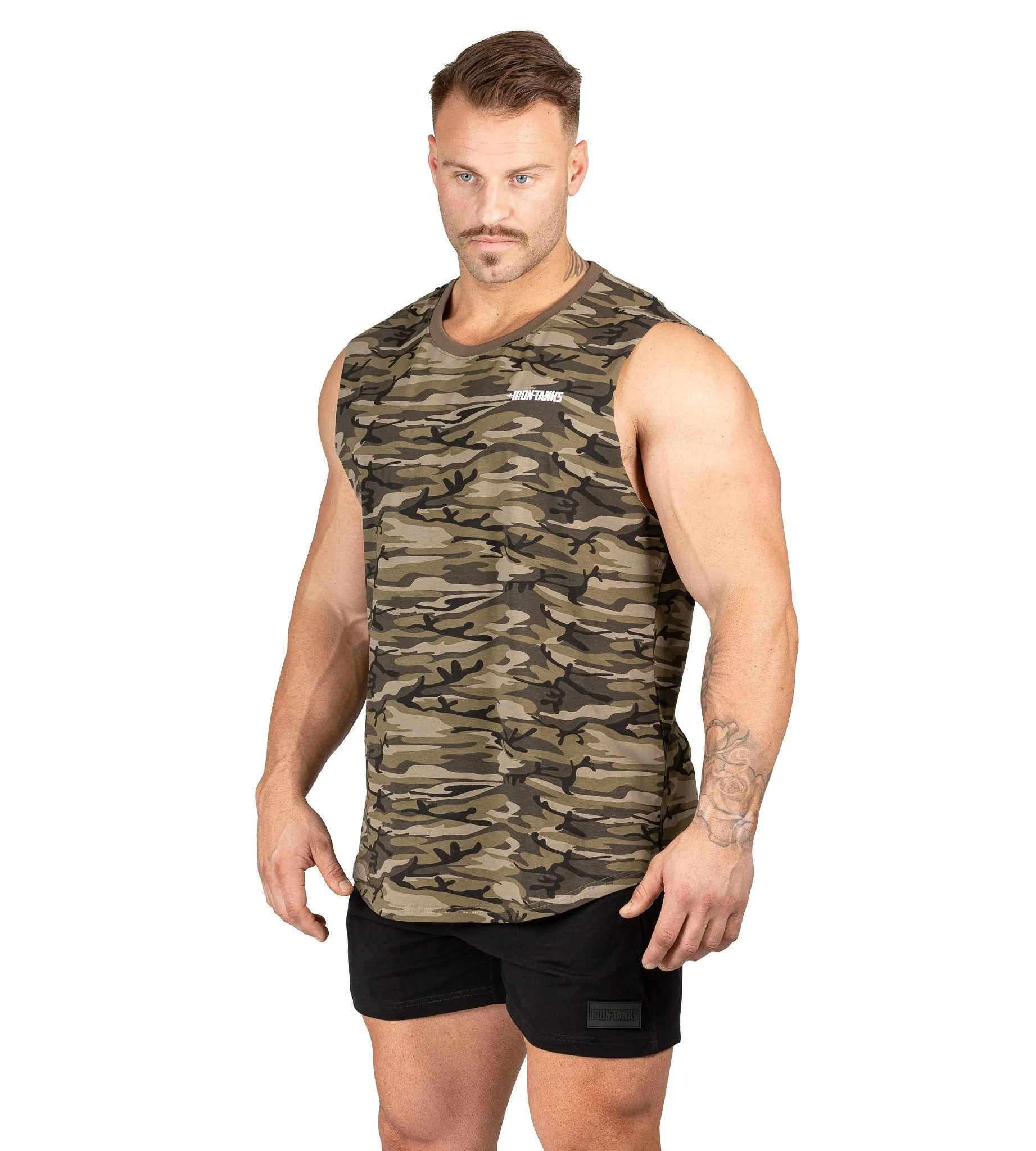 Alpha Muscle Tank II - Woodland Camo