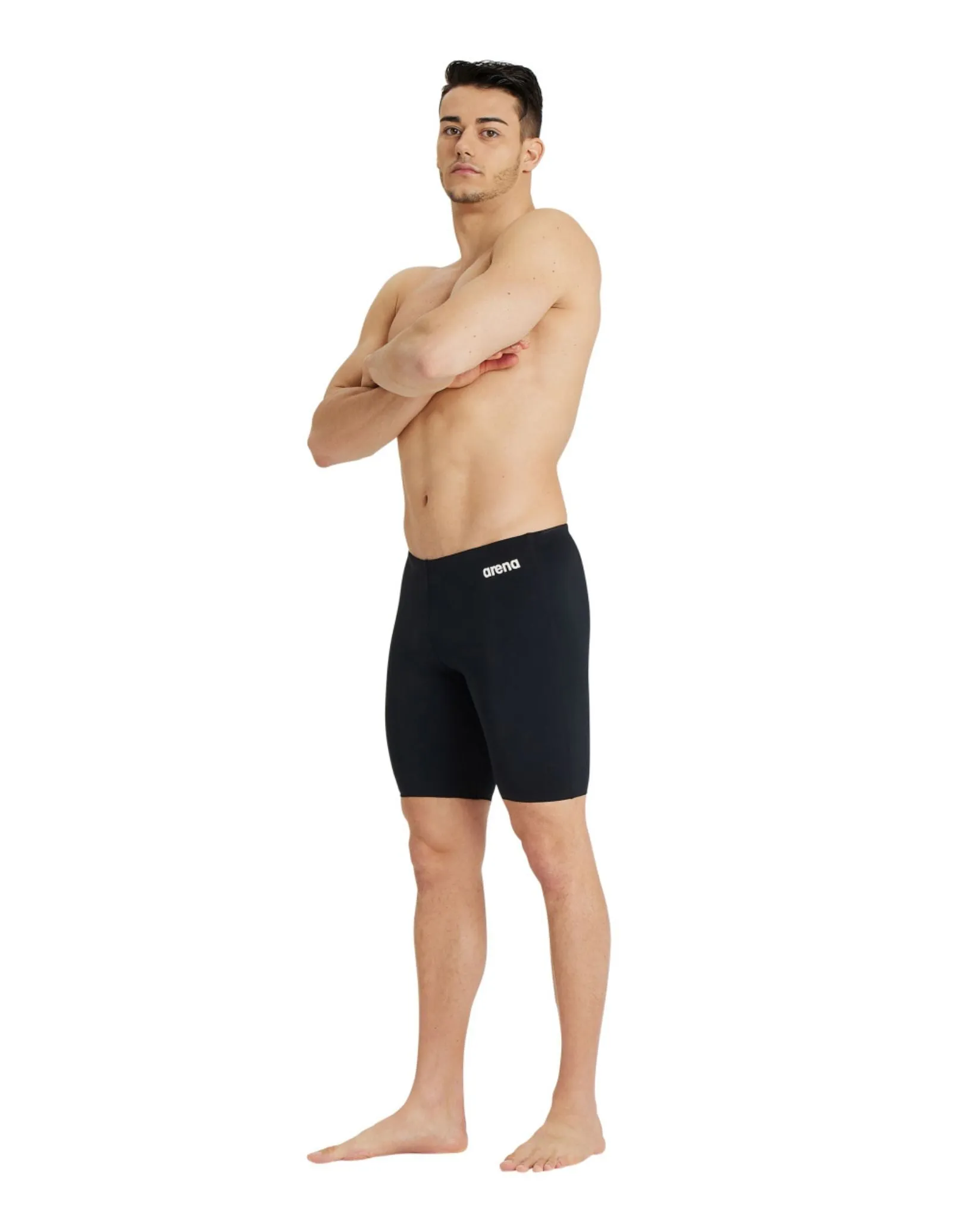 Arena Team Solid Swim Jammer - Black/White
