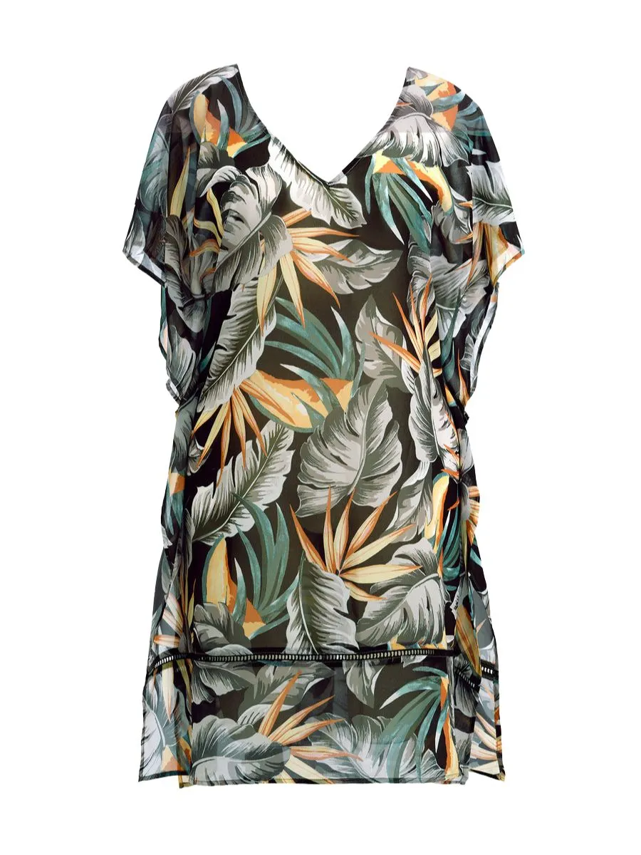Bamboo Grove Kaftan - Jet
