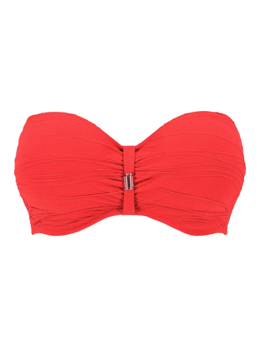 Beach Waves Bandeau Bikini Top - Clementina