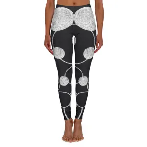 Black Dots - Inovax Women's Spandex Leggings