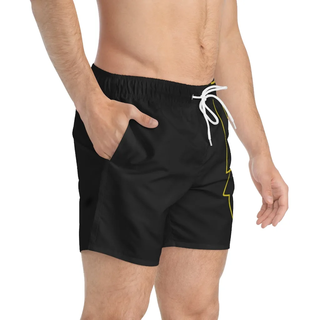 Black Hoochie Daddy Swim Trunks