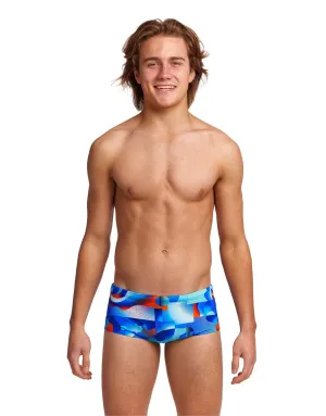 Boys Battle Blue Sidewinder Swim Trunks