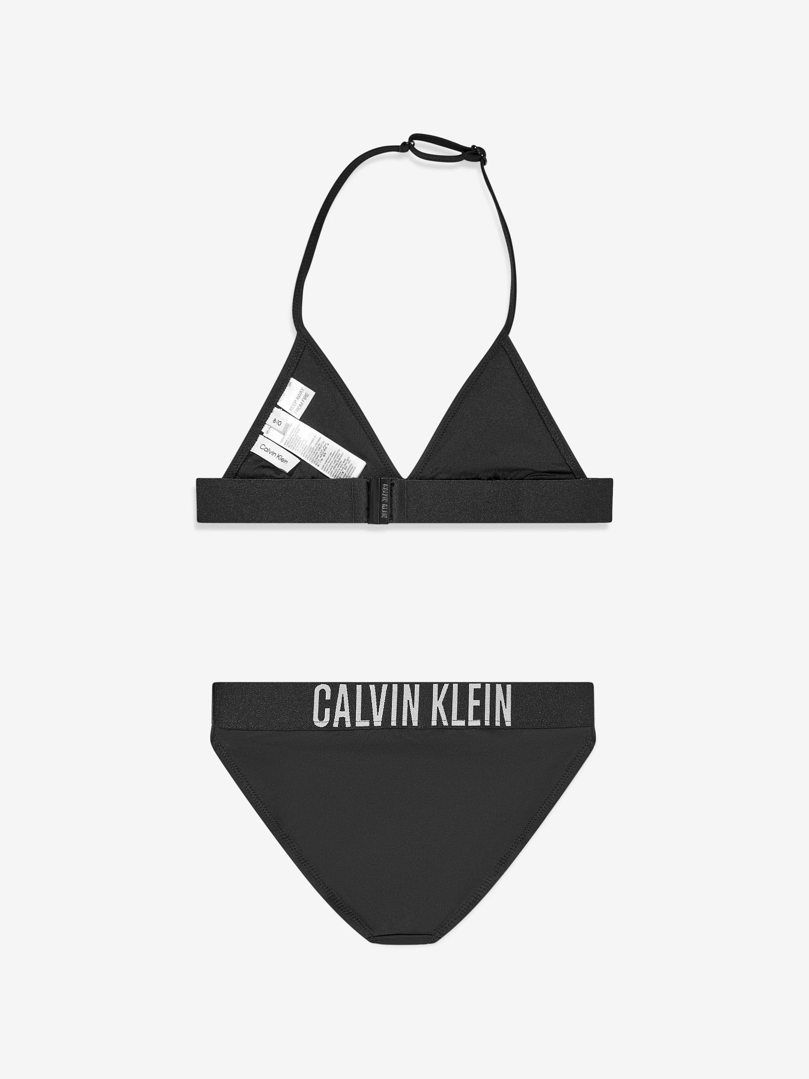 Calvin Klein Girls Triangle Bikini Set in Black