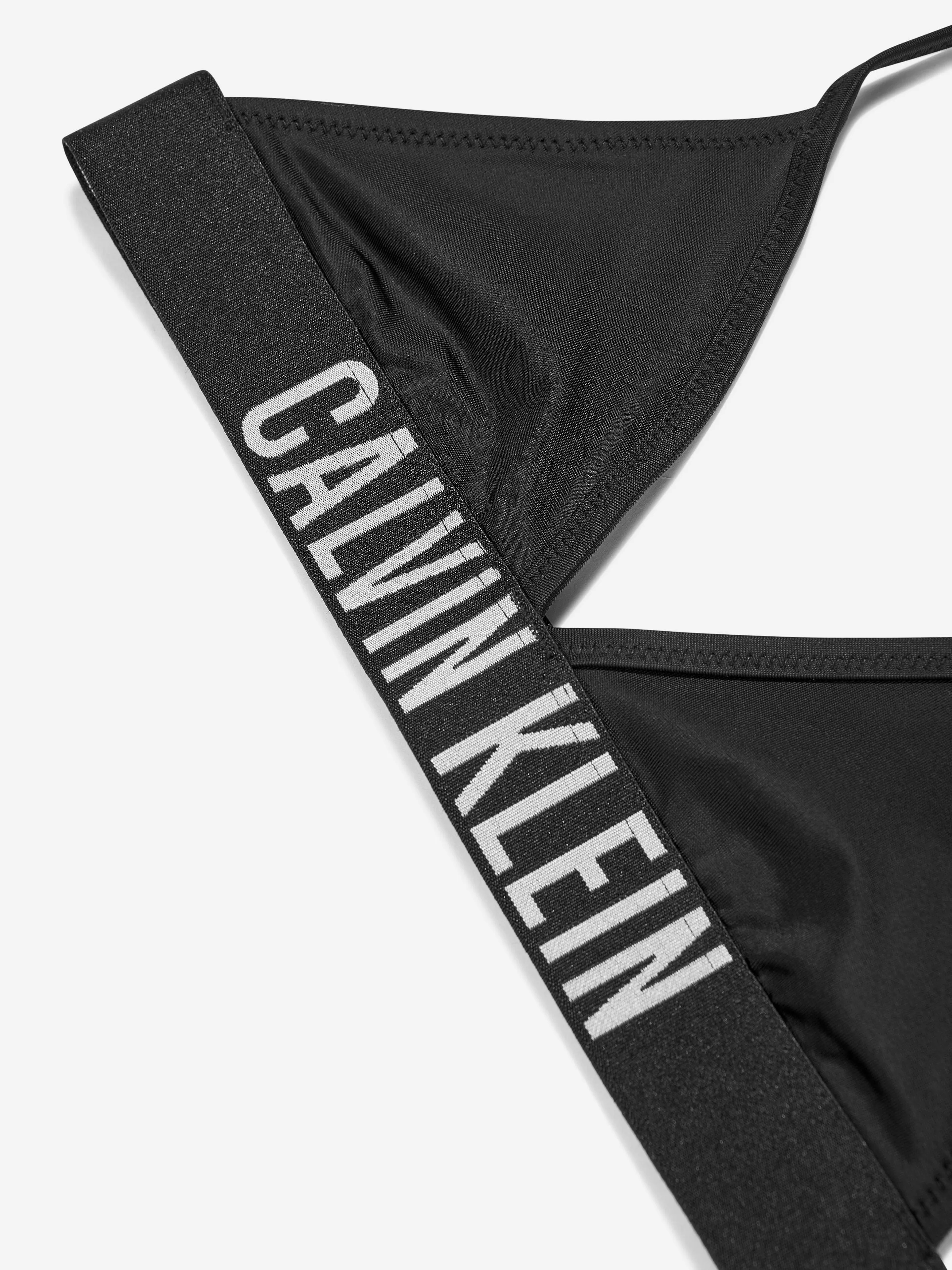 Calvin Klein Girls Triangle Bikini Set in Black