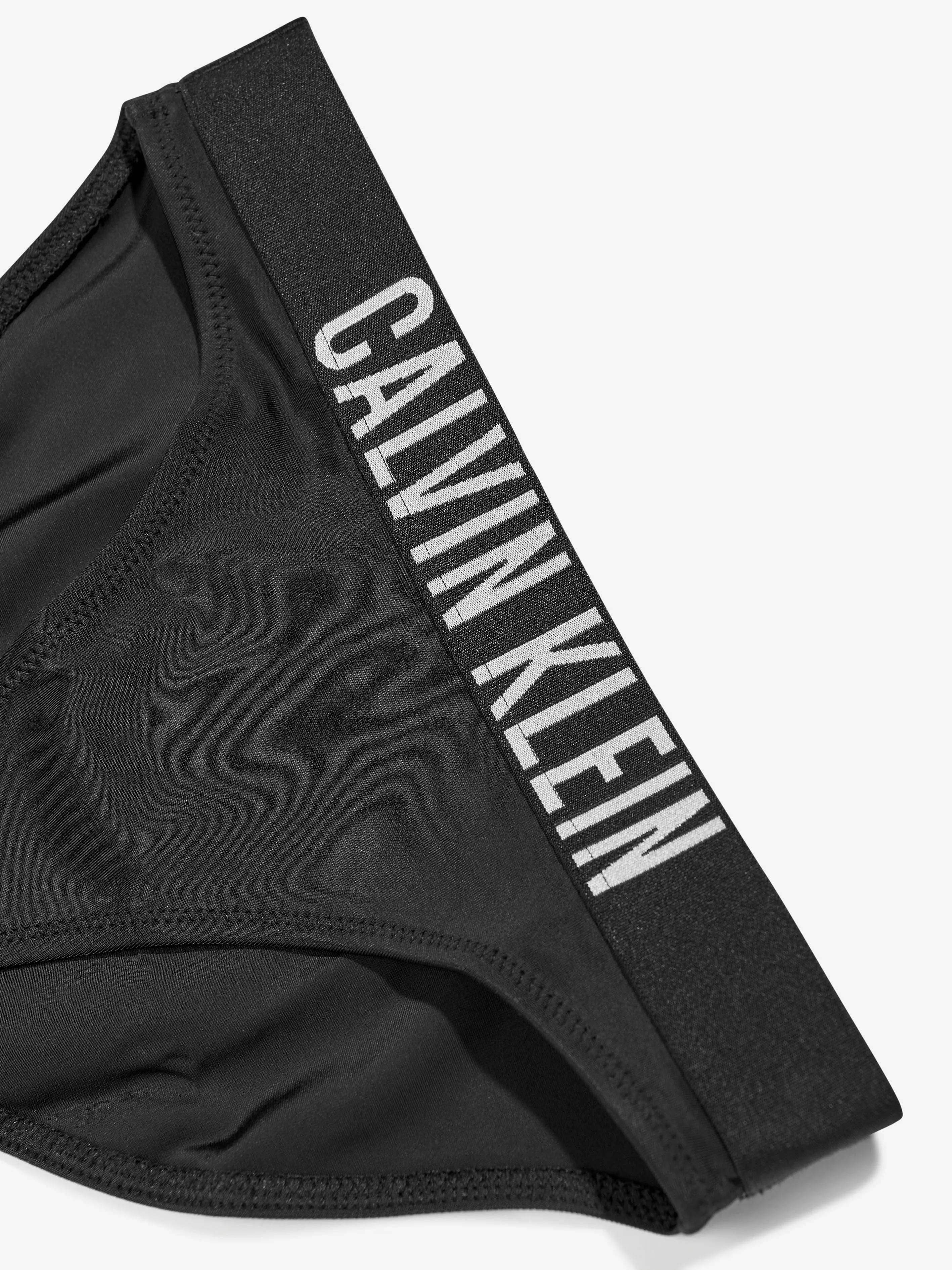 Calvin Klein Girls Triangle Bikini Set in Black