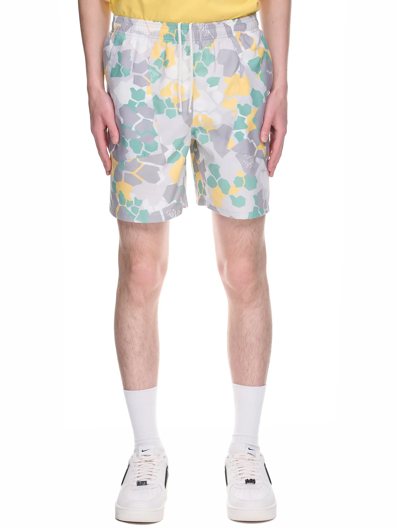 Camo Swim Shorts (OBJ00230714-YELLOW-CAMO)
