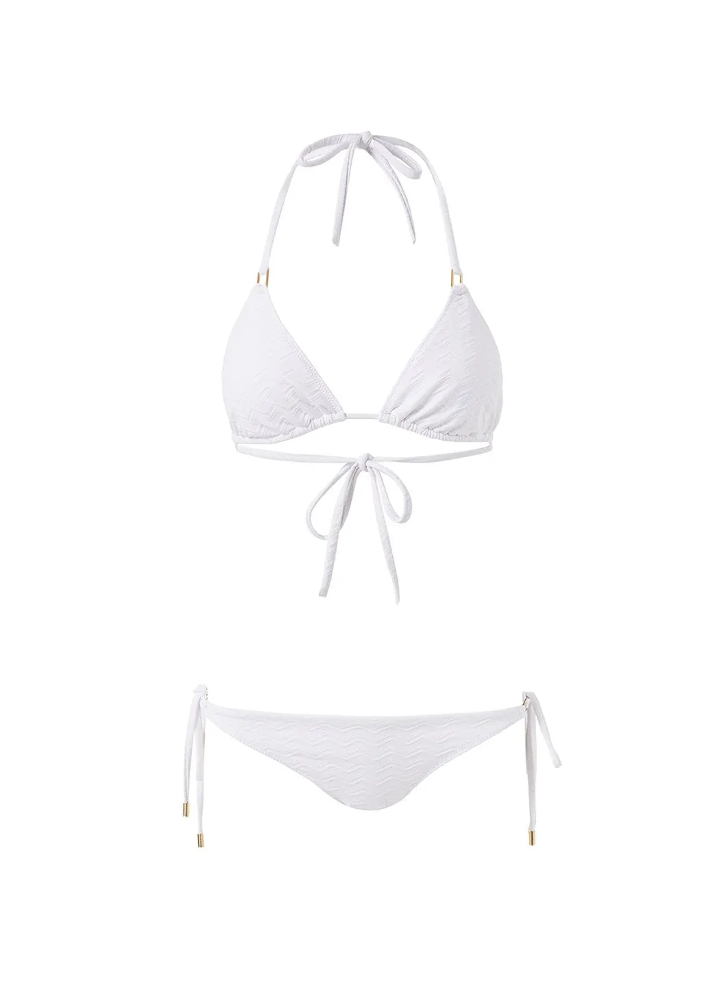 Cancun White Zigzag Bikini Bottom