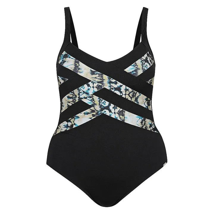 Capriosca Ink & Water Criss Cross One Piece