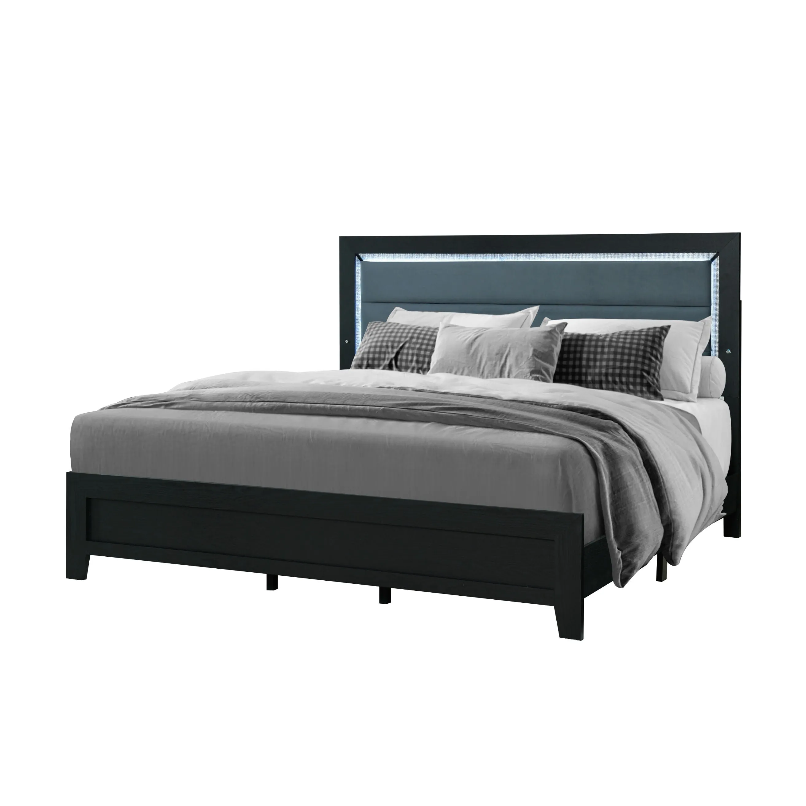 Carlos - Modern Design Bed With LED by Couch.com