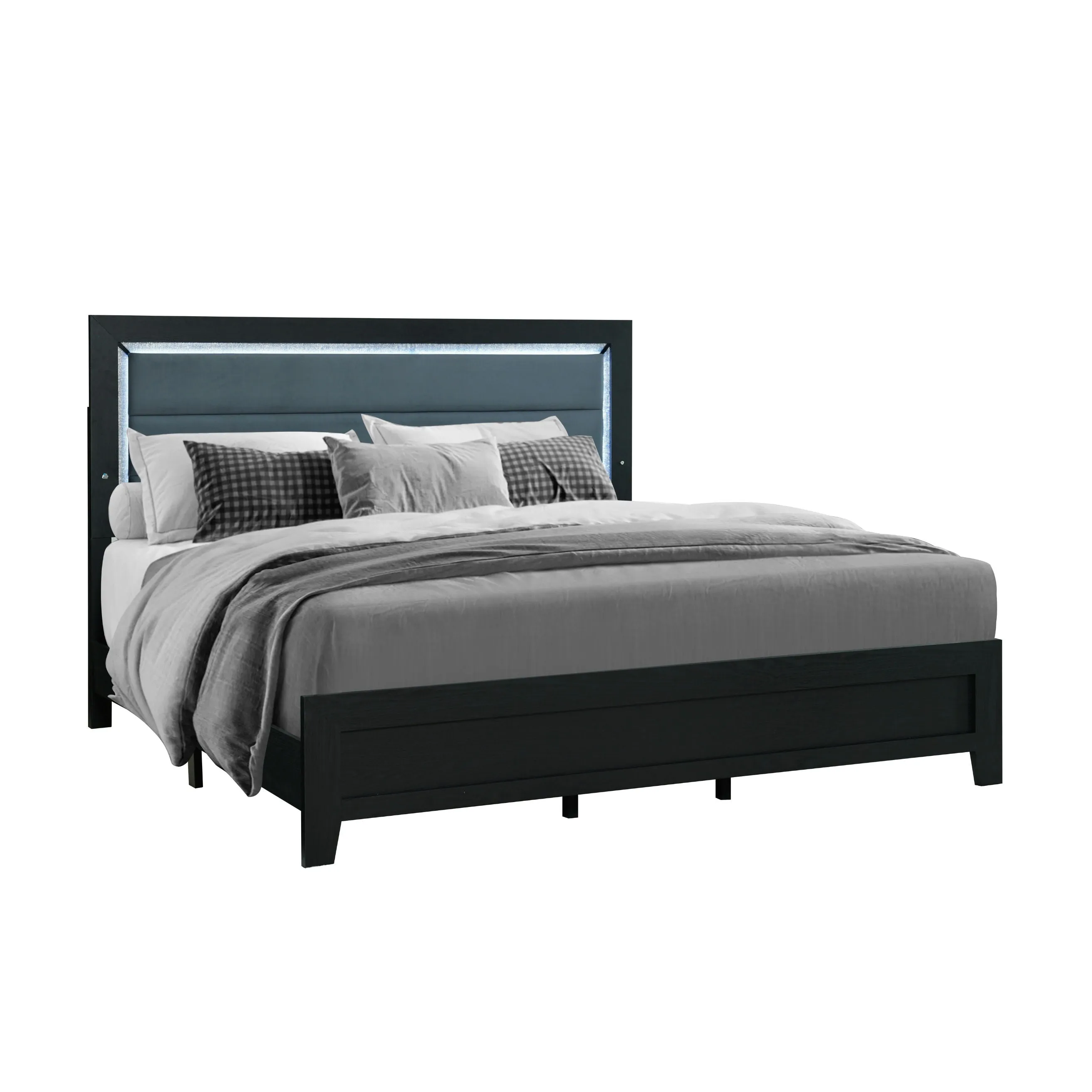 Carlos - Modern Design Bed With LED by Couch.com
