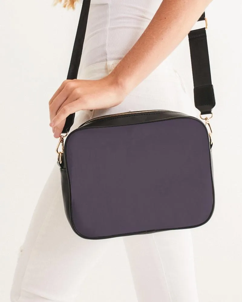 Dark Purple Gray Crossbody Bag | Dark Pale Pastel Purple Gray | C15M30Y0K80