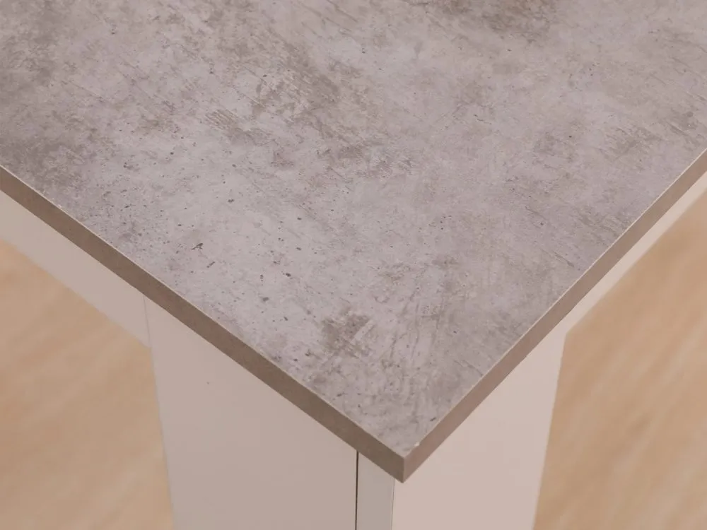 Dining Table Rectangular Wooden 120M - Grey & White