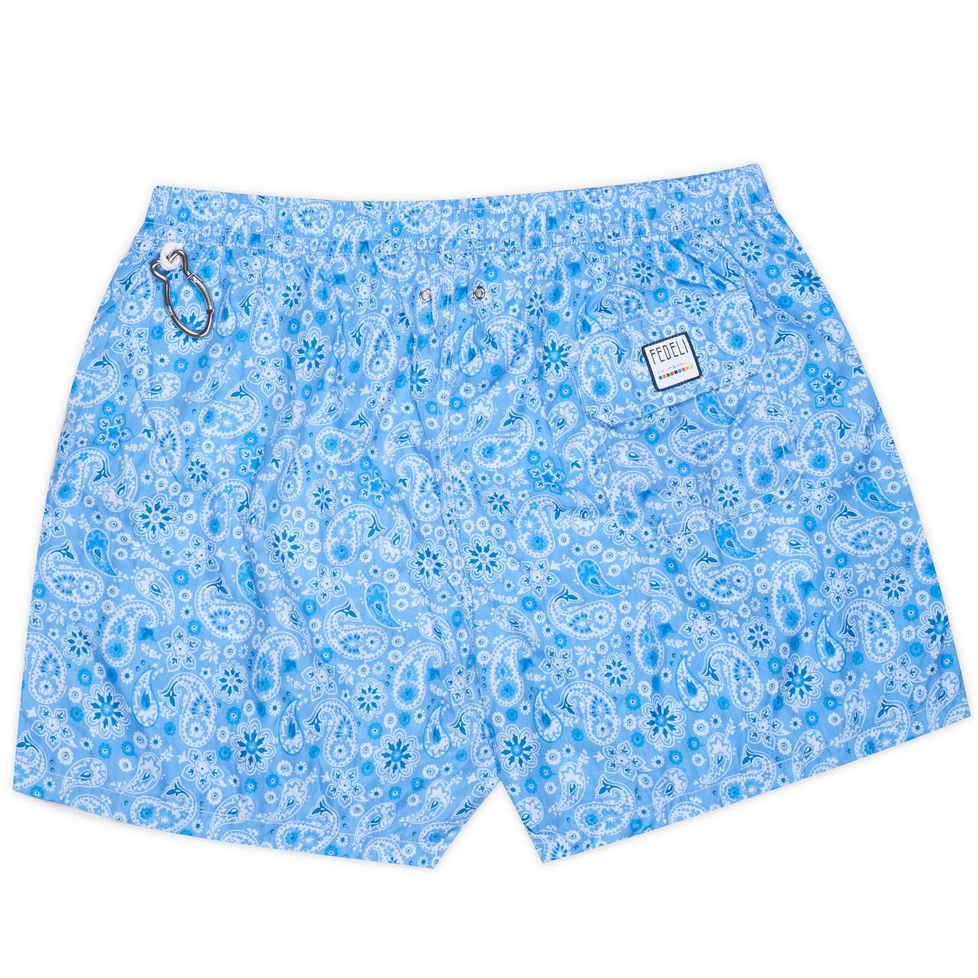 FEDELI Blue Floral Paisley Printed Madeira Airstop Swim Shorts Trunks NEW 3XL