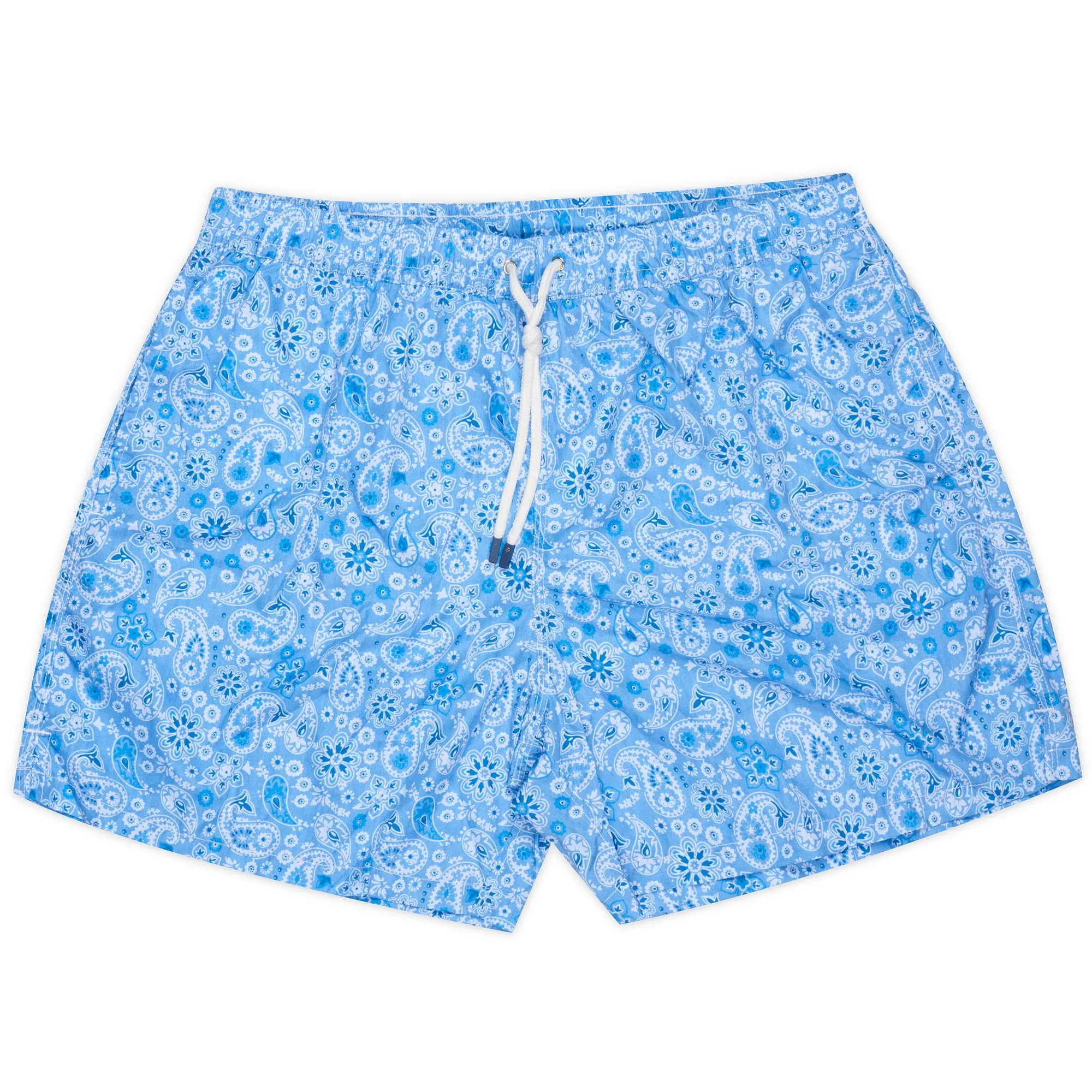 FEDELI Blue Floral Paisley Printed Madeira Airstop Swim Shorts Trunks NEW 3XL