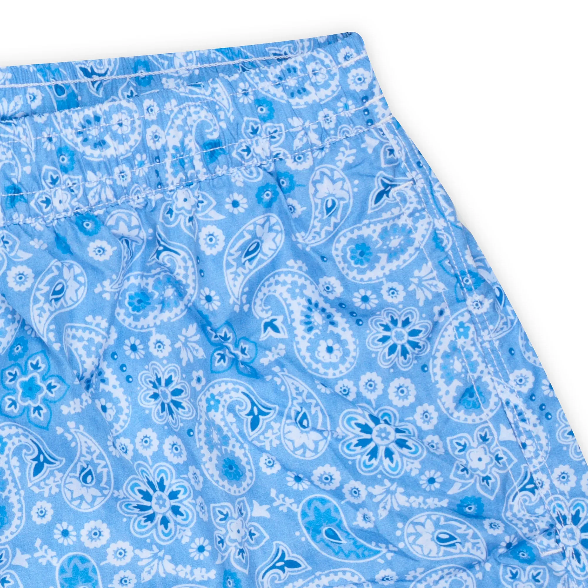 FEDELI Blue Floral Paisley Printed Madeira Airstop Swim Shorts Trunks NEW 3XL