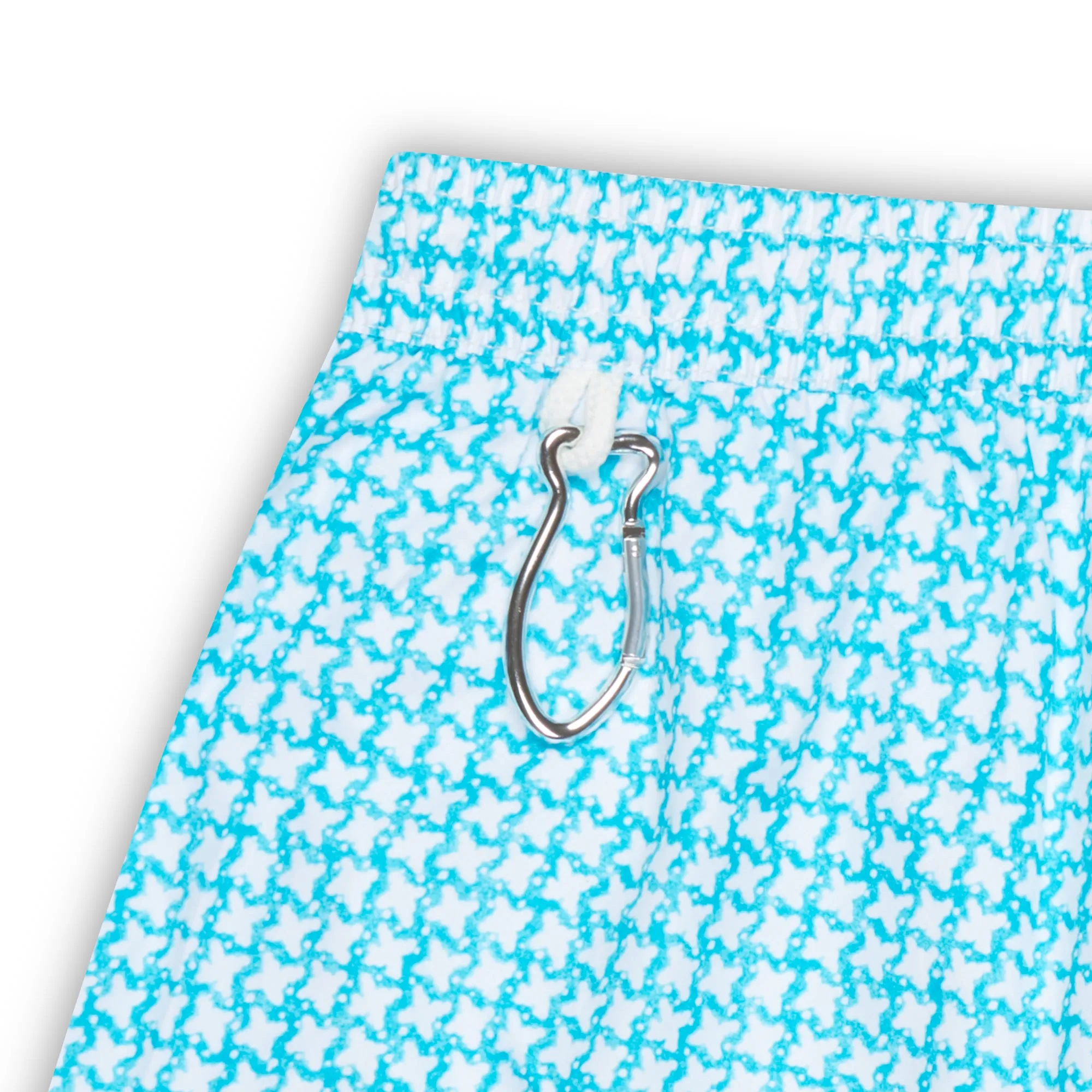 FEDELI Blue-White Geometric Printed Madeira Airstop Swim Shorts Trunks NEW 2XL
