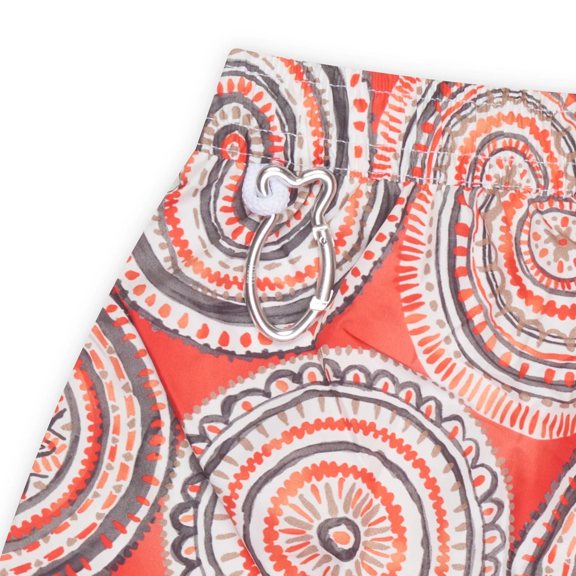 FEDELI Red Circle Print Maldive Airstop Swim Shorts Trunks NEW