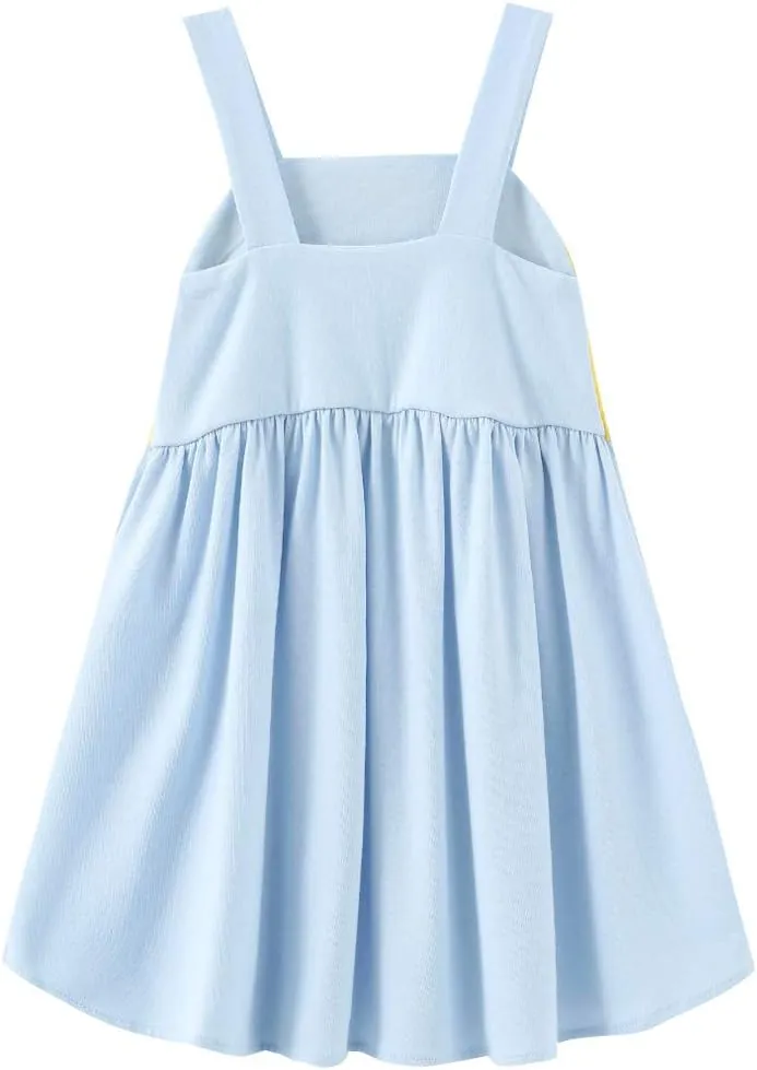 Frogwill Toddler Girls Fifties Summer Dress Blue Rainbow 2-7Y