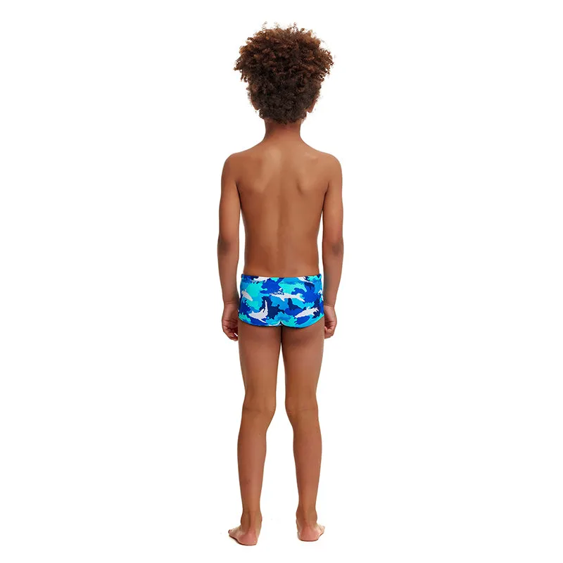 Funky Trunks - White Pointer - Toddler Boys Printed Trunks