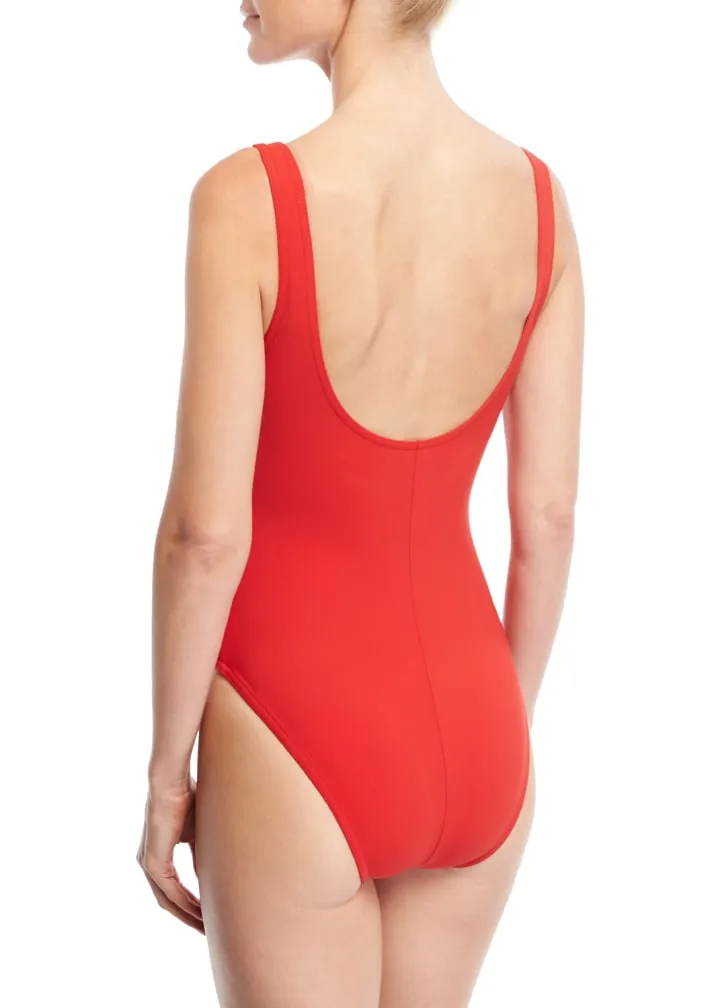 Karla Colletto Basic Twist One Piece Swimsuit