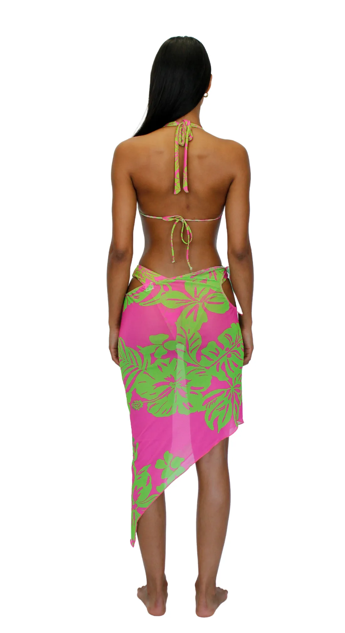 KIAH MESH SKIRT - PINK/GREEN