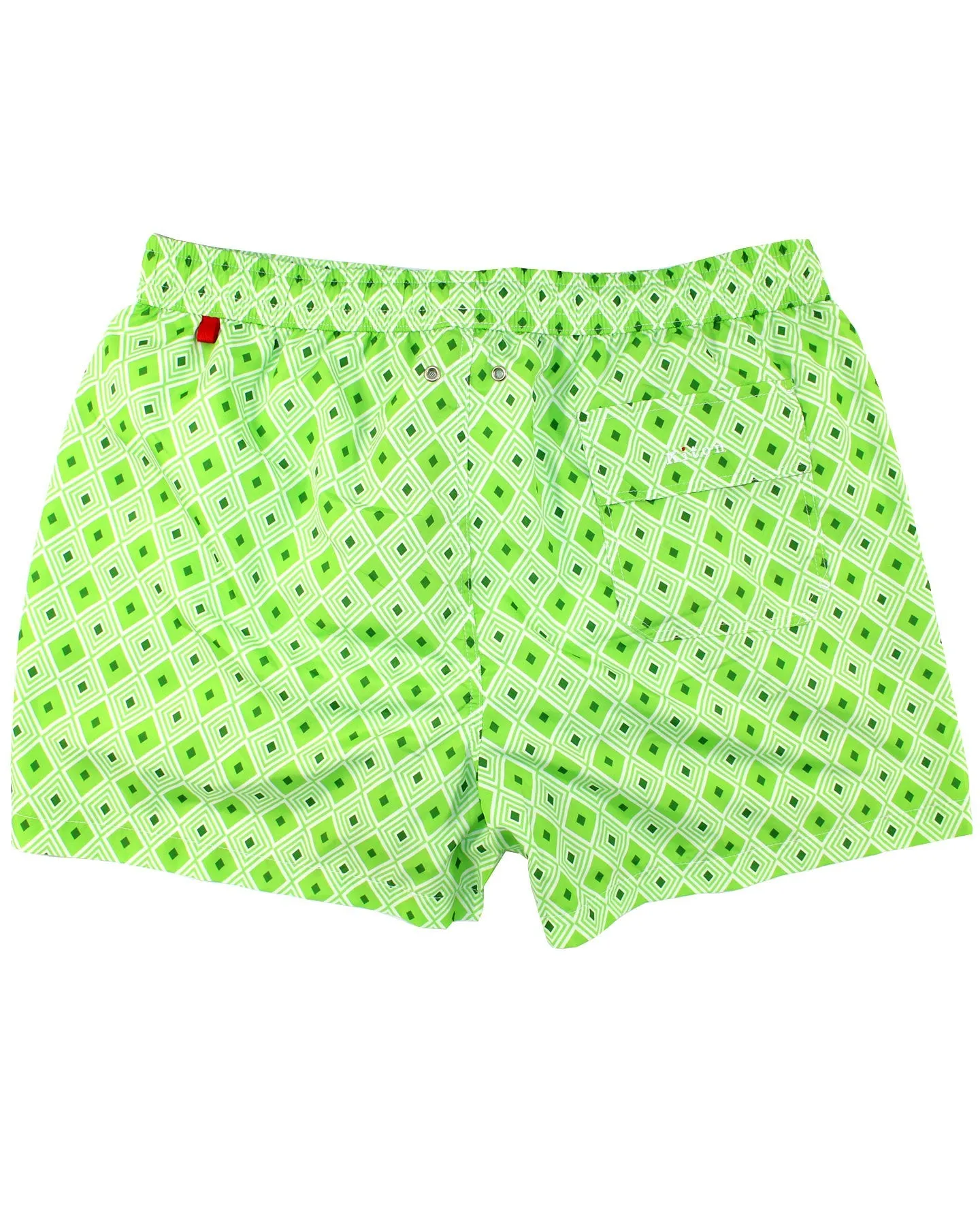 Kiton Swim Shorts L Green Geometric - Men Swimwear SALE