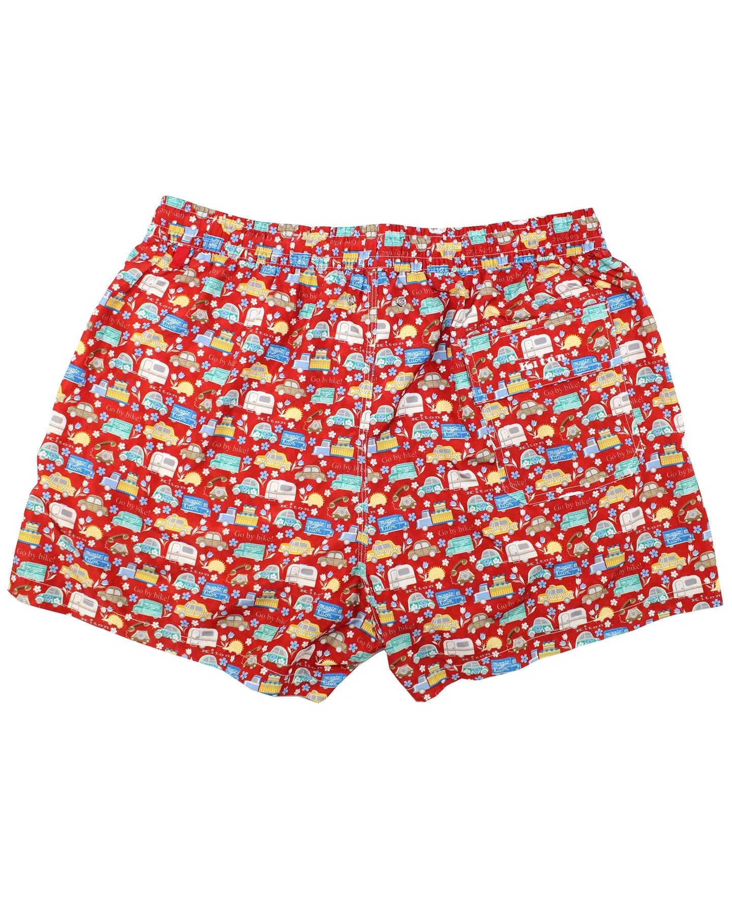Kiton Swimwear Men Swim Shorts XL Red Automobile - Novelty SALE