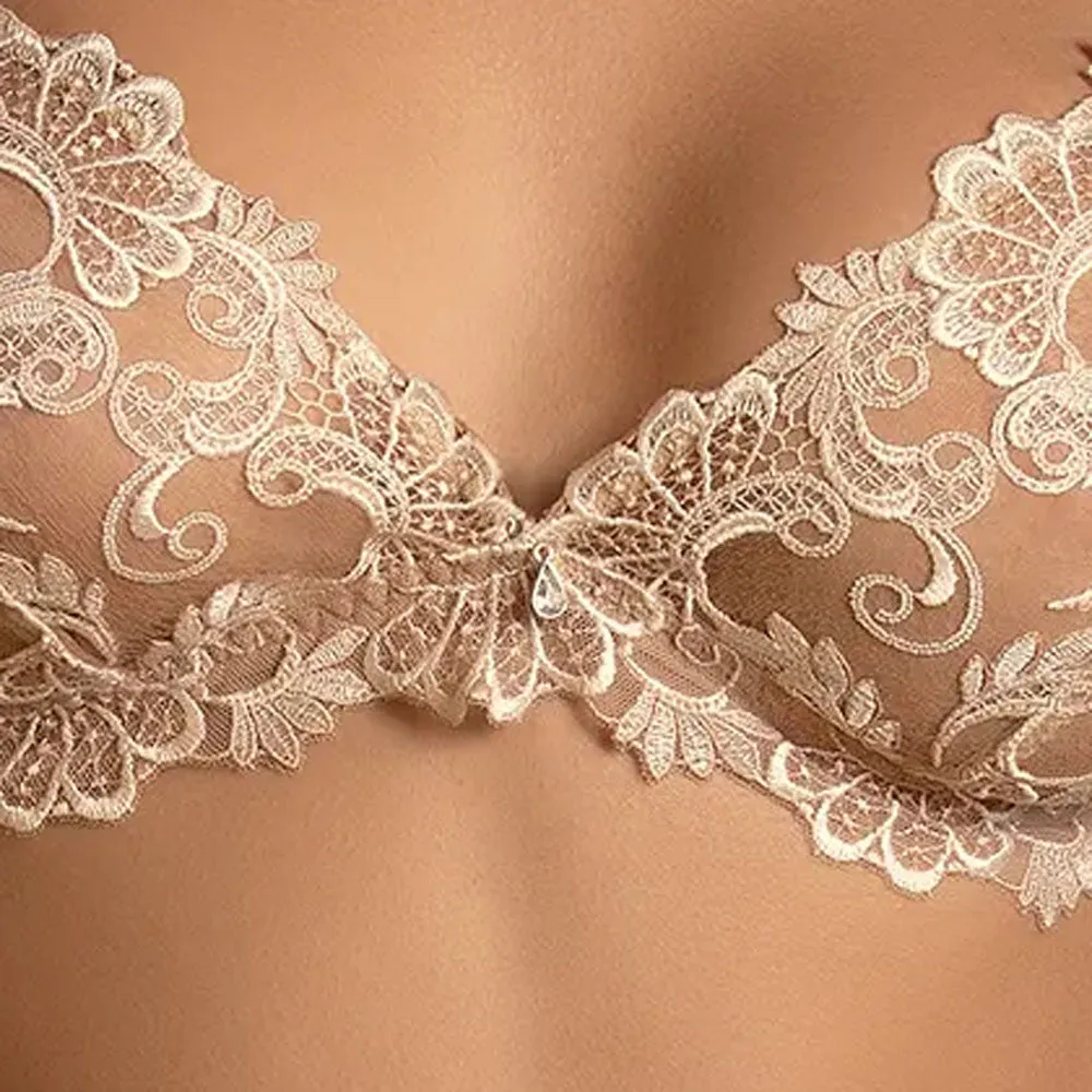 Lise Charmel 'Dressing Floral' Beige Non-wired Triangle Bra