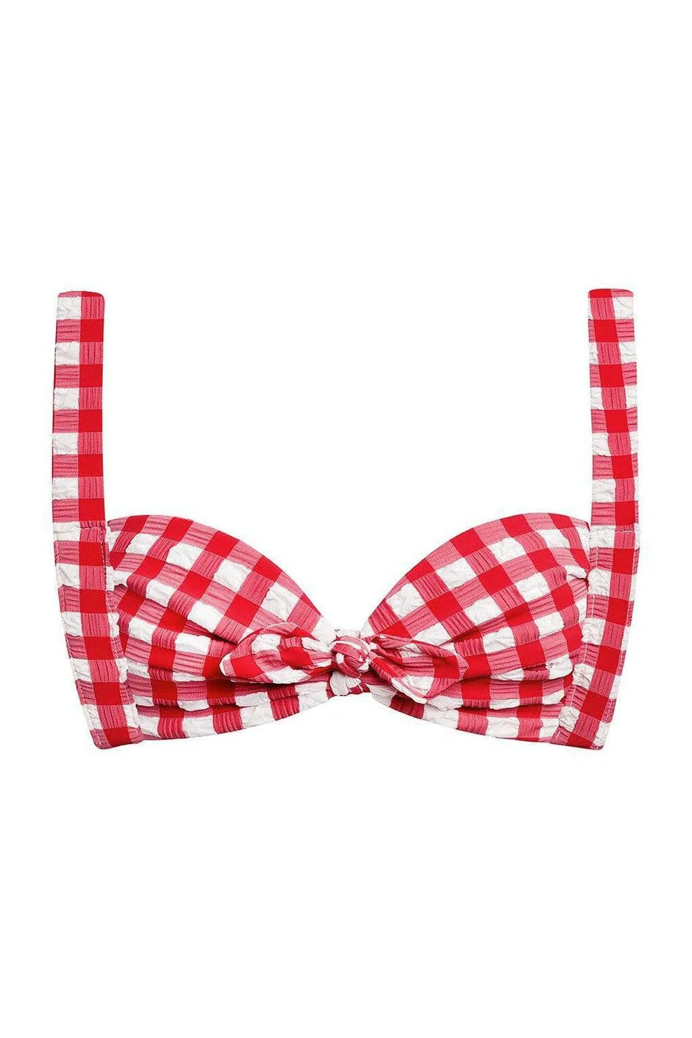 Montce Red Gingham Kayla Bikini Top