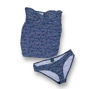 Motherhood Size M Blue Printed 2-Pc Maternity Swimwear
