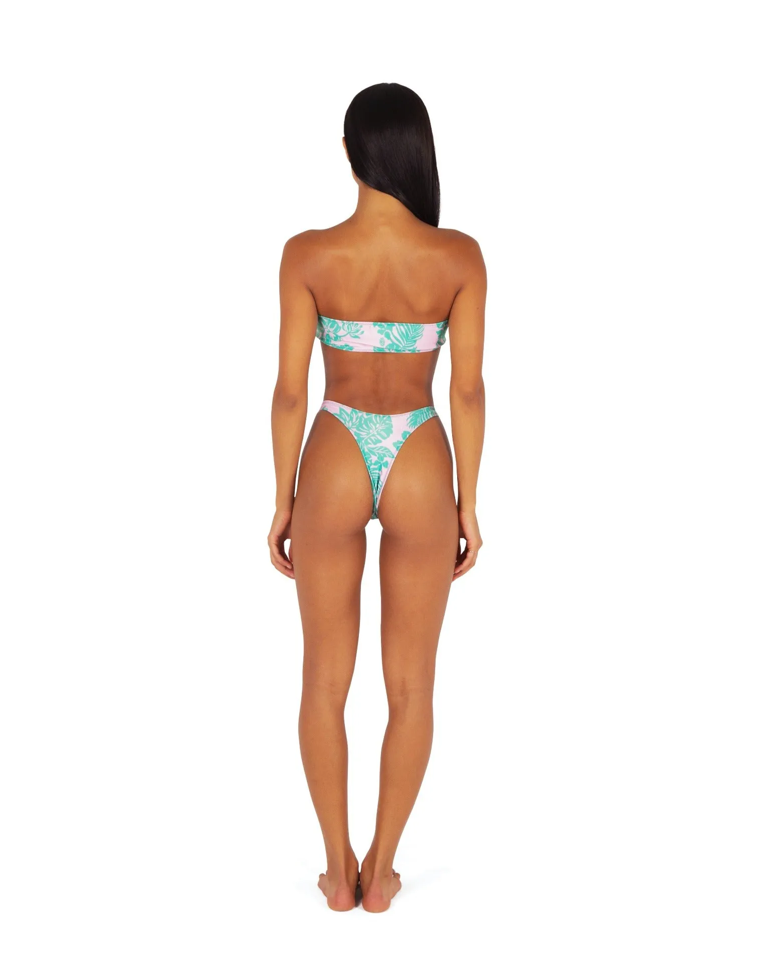 OREYA HIGH CUT BOTTOM - PINK/GREEN