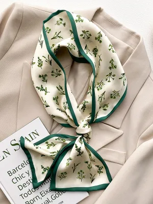 Original Contrast Color Floral Printed Scarf
