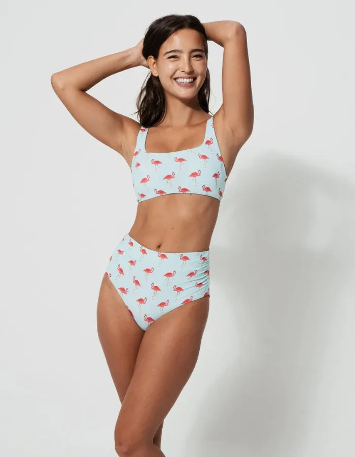 Pink Flamingo Womens Tank Bikini Top
