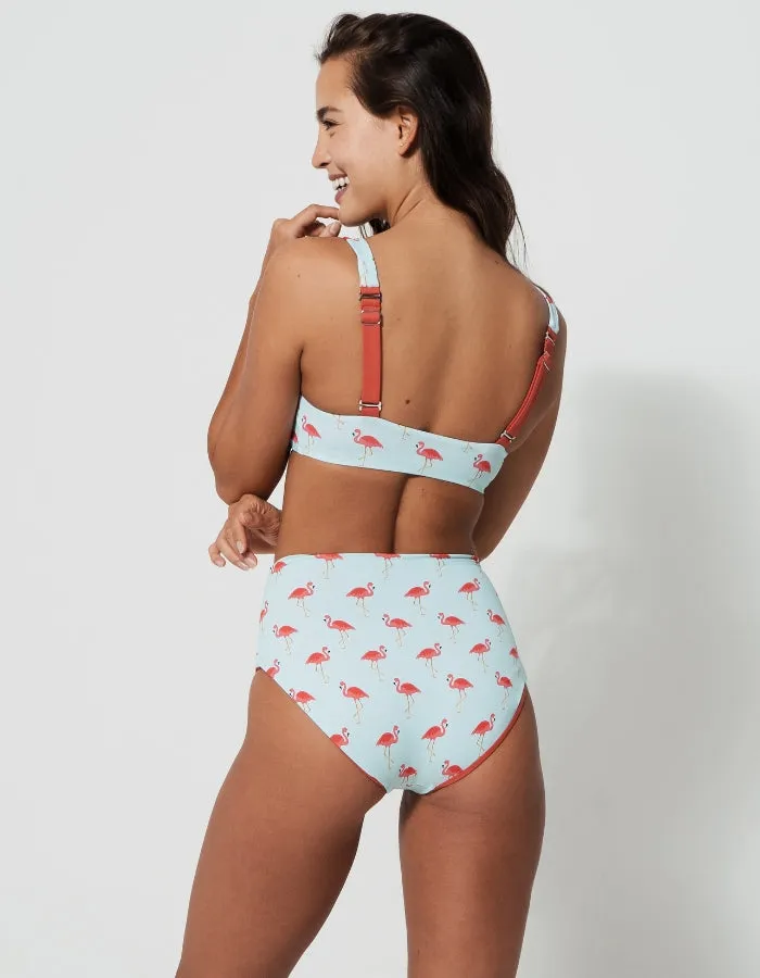 Pink Flamingo Womens Tank Bikini Top