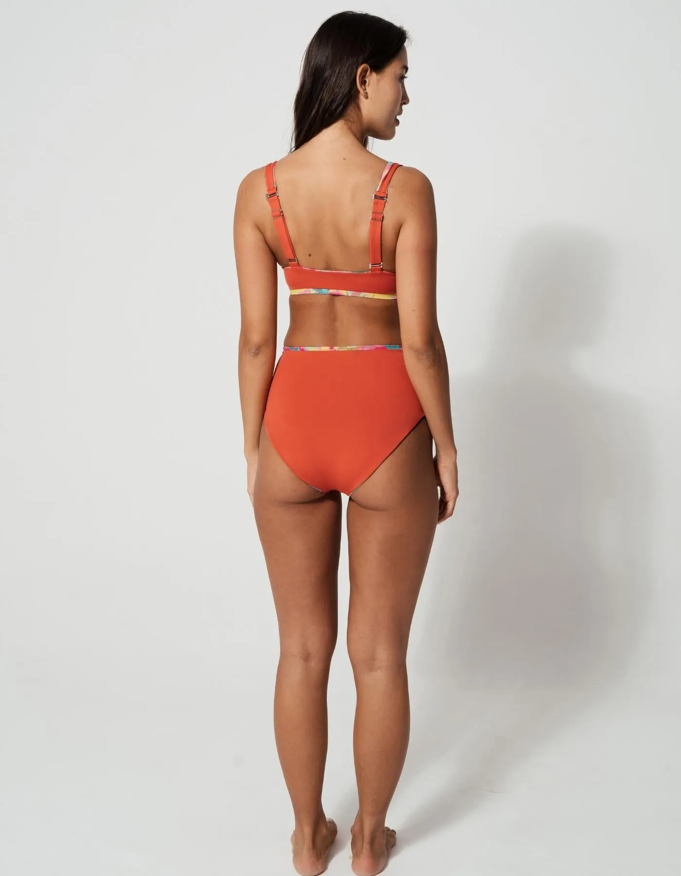 Pink Palm Womens Tank Bikini Top