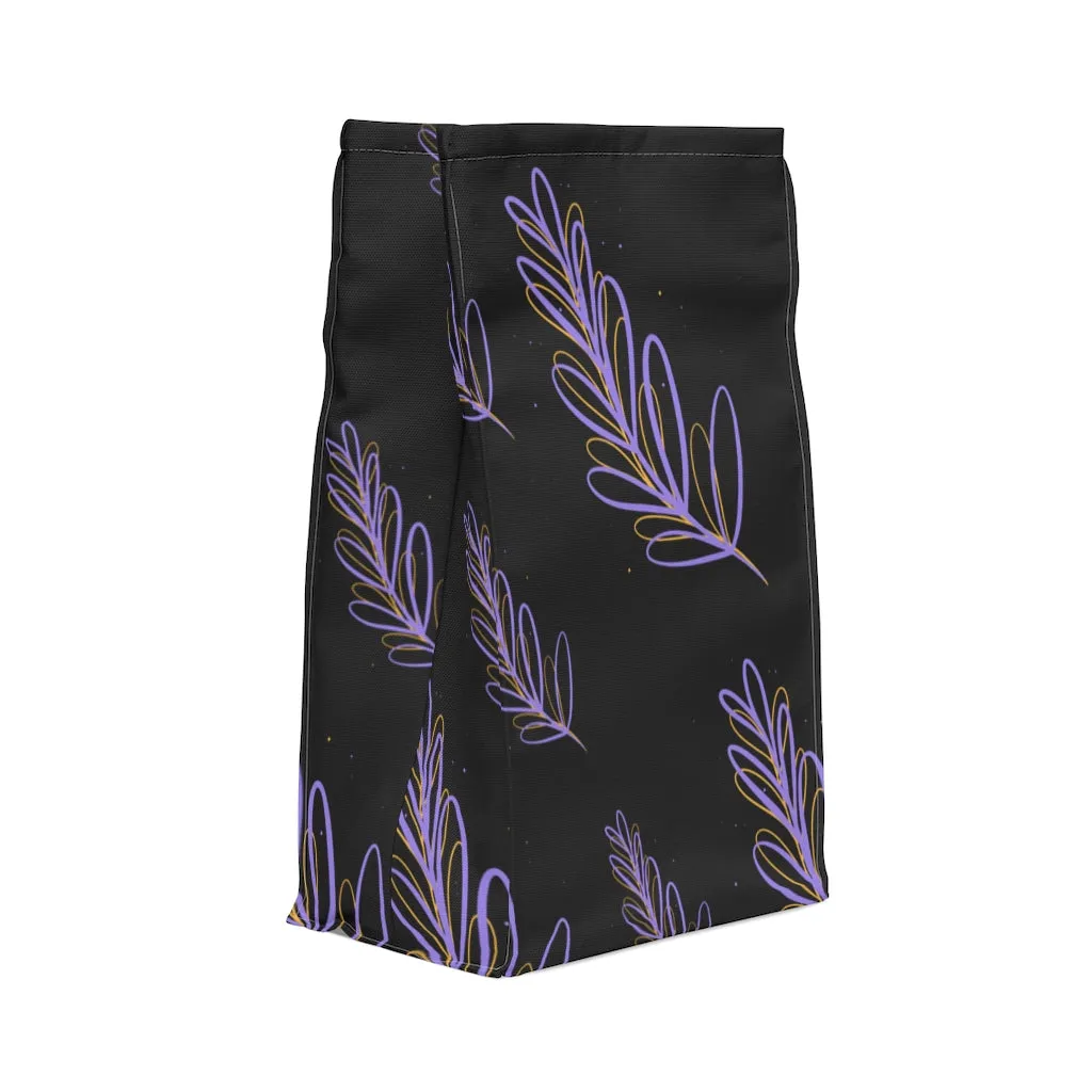 purple leaf Polyester Lunch Bag