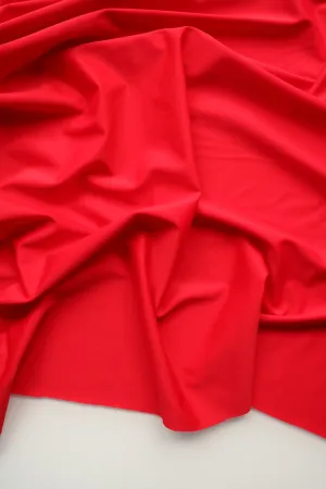 Red Matte Nylon Spandex Tricot