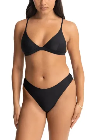RHYTHM Women's Classic Bralette Bikini Top Black