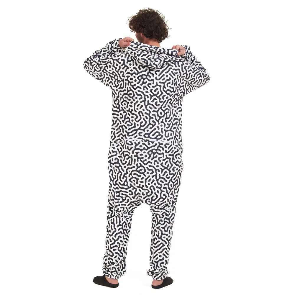 Snuggs Blanket Onesie Black Doodles