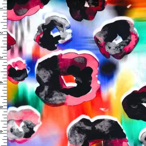 SP-NP2685 Life is Good Coral - Pink Blue Black Green Printed Spandex