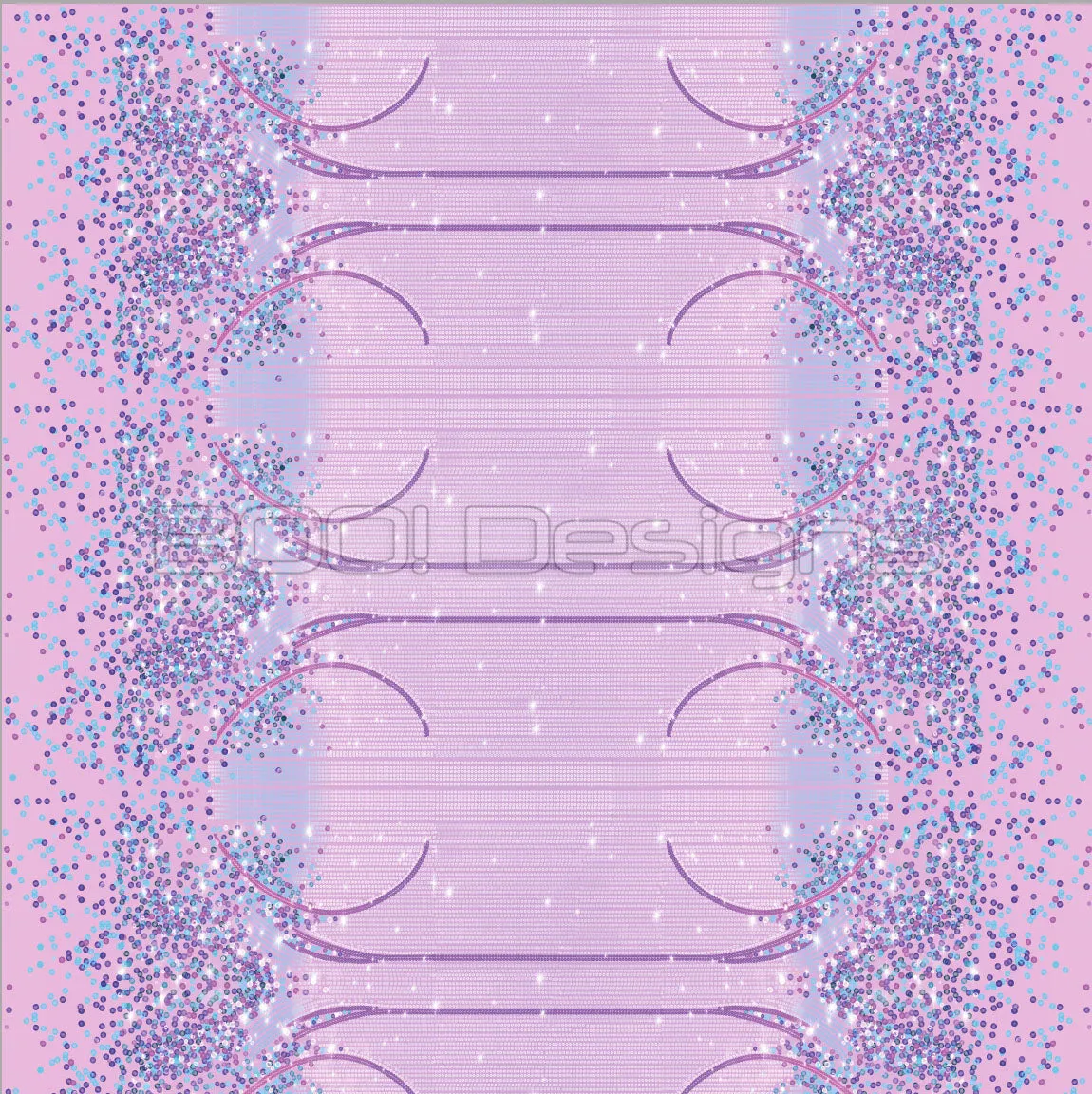 Spandex Lover Border Pink - Glitter Stardust