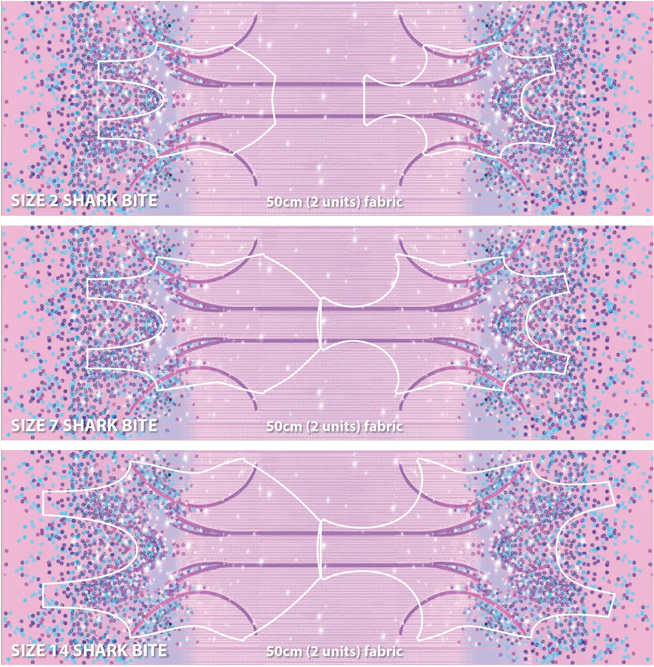 Spandex Lover Border Pink - Glitter Stardust