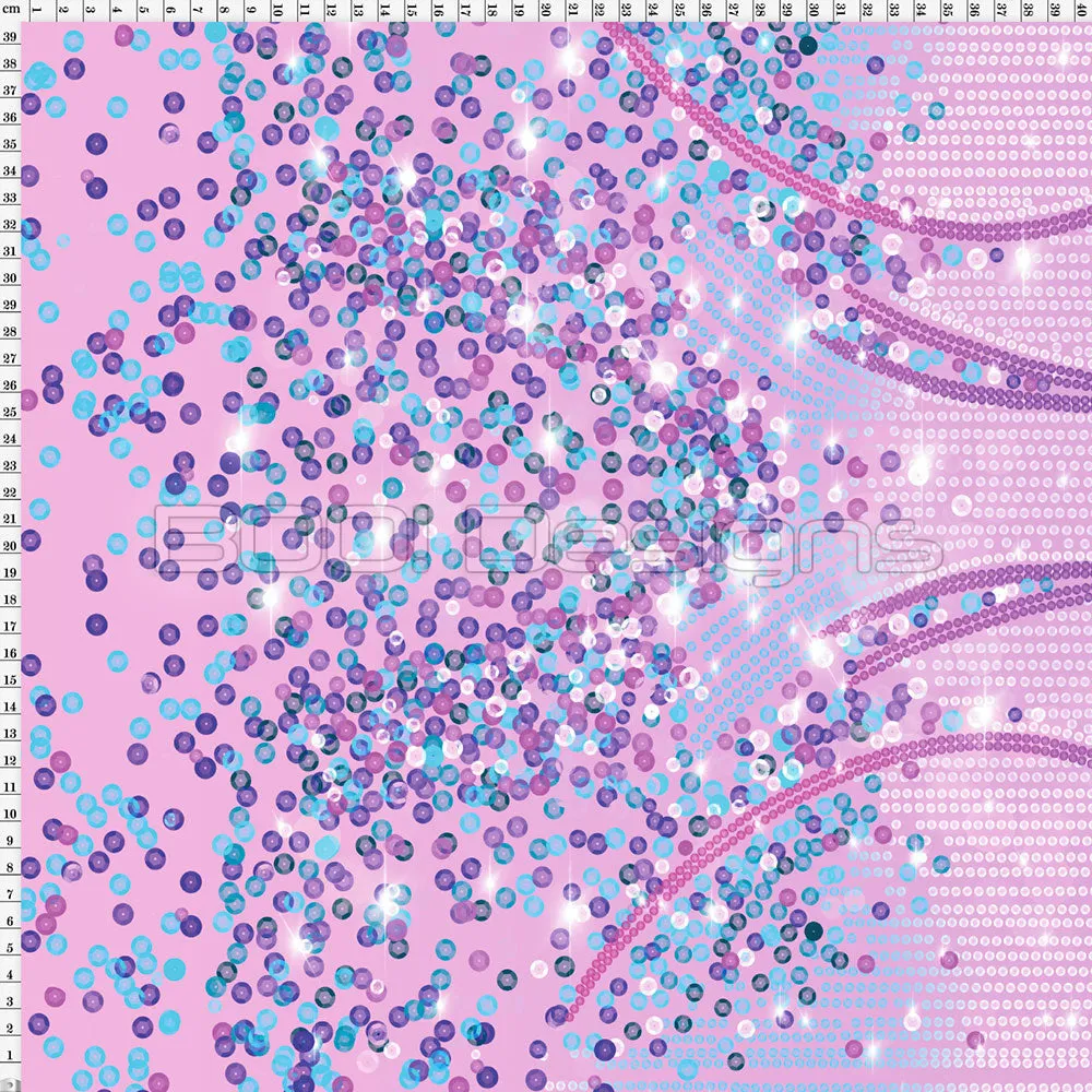 Spandex Lover Border Pink - Glitter Stardust