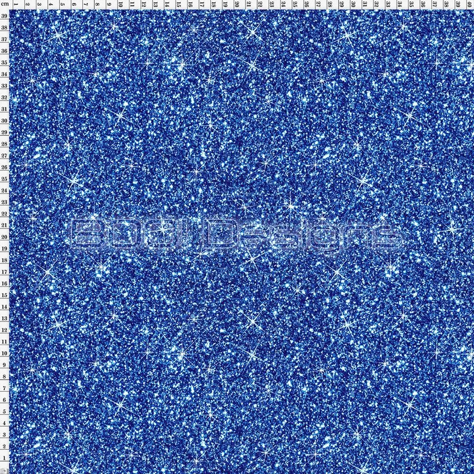 Spandex Printed Glitter Royal