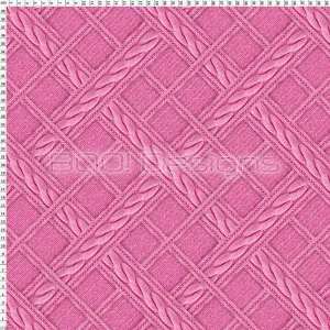 Spandex Printed Knit Check Pink