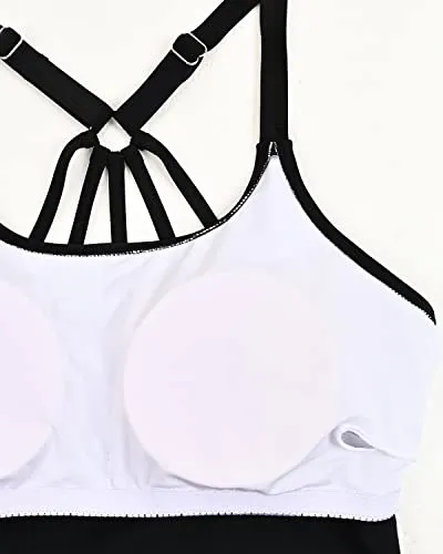 Tankini Top No Bottom Bathing Suit Tops For Women-Army Green