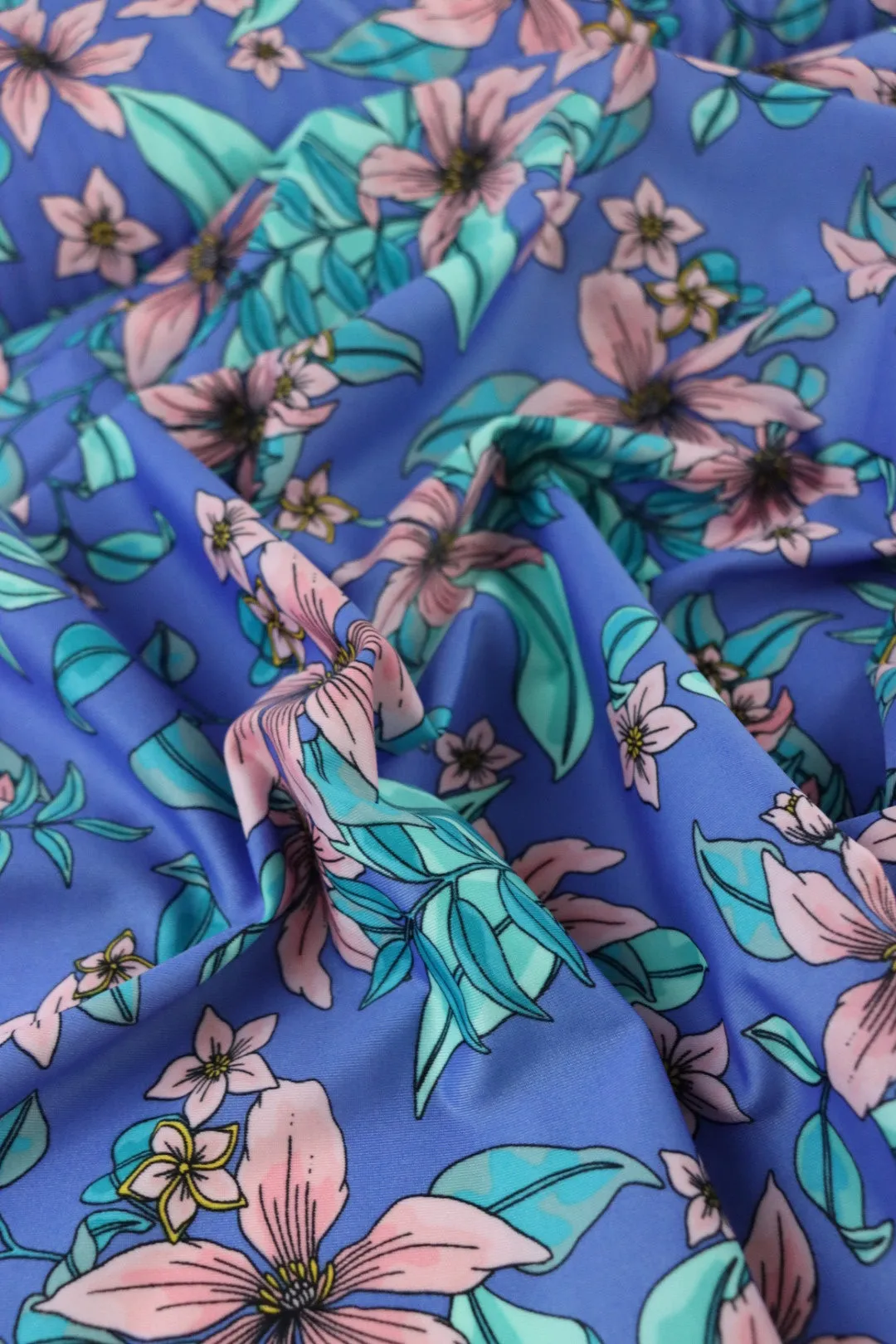 Whisked Away on Periwinkle Nylon Spandex Tricot