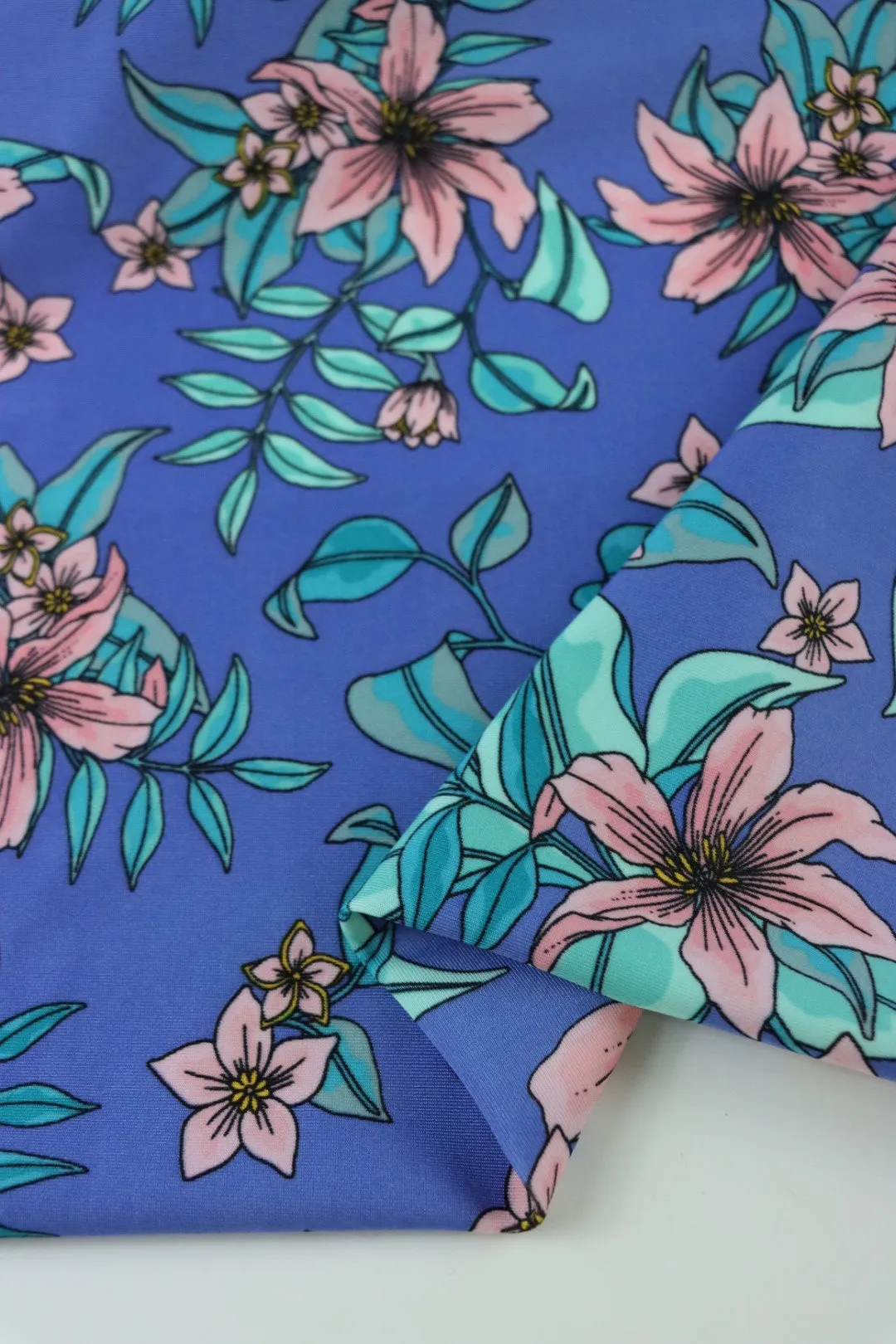 Whisked Away on Periwinkle Nylon Spandex Tricot
